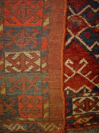 Rare Antique Charshangu Middle Amu Darya torba. USD 825.- includes shipping in the U.S. Please check out my other antique Turkmen tribal rugs and trappings posted here and contact me directly at  ...