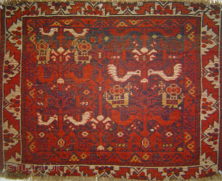 Outstanding Khamseh(?) Bird bagface. -- Please email johnbatki@gmail.com                         