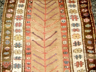 Rare Kurdish, gabbeh-like, tree-of-life rug. Soft and supple handle; some end losses; restoration in middle section. Sides rebound. Natural colours as far as I can make out; late 19th or early 20th  ...