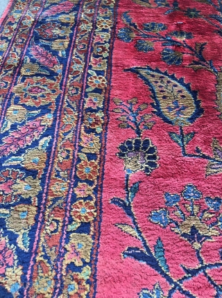 Silk Kashan, circa 1910, 2' 6" x 4' 2", excellent condition                      