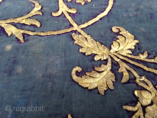 Ottoman Velvet Fragment, 19th Century, 1' 4" x 1' 2"                       