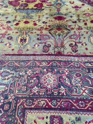 Indian Silk Rug, 3' 8" x 4' 3", Mid 19th Century
                      