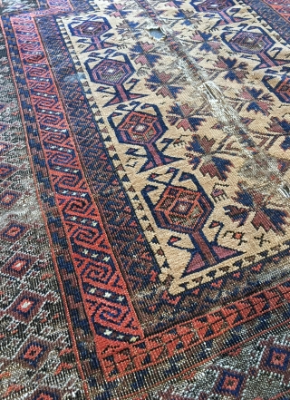 Baluch prayer rug, circa 1900, 2'8"x4'2"                           