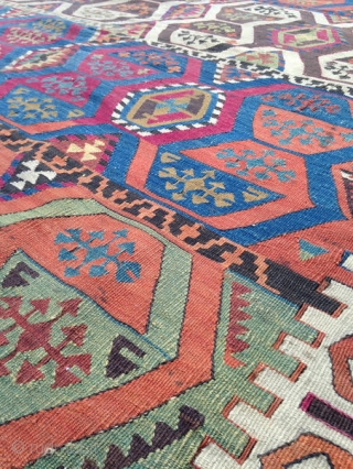 Anatolian Kilim, Late 19th Century, 5'8" x 7'2"                         