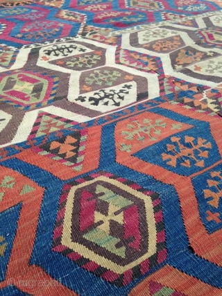 Anatolian Kilim, Late 19th Century, 5'8" x 7'2"                         