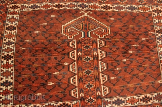 1880s Yomut Ensi.  4'8'' x 5'3''.  Good condition.  Natural colors.

Ebay auction item: https://www.ebay.com/itm/143500146928                 