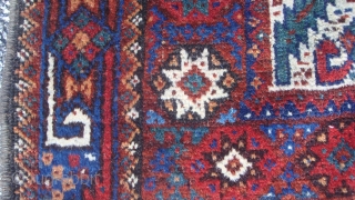 1st Q 20th century Southwest Persian Afshar or Khamseh rug.  Goat hair foundation.  Size 5'5'' x 6'10''.  Nice colors and minimal wear. Thick medium pile.     
