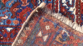 1st Q 20th century Southwest Persian Afshar or Khamseh rug.  Goat hair foundation.  Size 5'5'' x 6'10''.  Nice colors and minimal wear. Thick medium pile.     