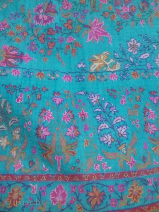  dorukha (double sided) jamawar full size fresh condition. Rare piece awesome design and colour combination very fine work.              