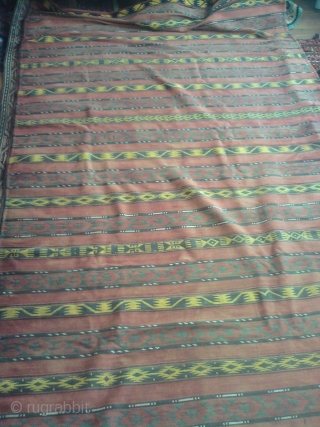 this type of kilim is known as alasha and is typical for Kazakh tribes. 195x350, 1950, excellent condition               