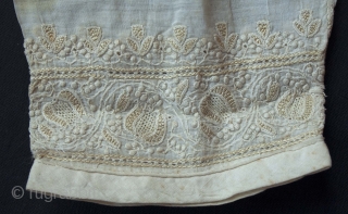 This particular ceremonial coat or Choga is ornate with the subtle and elegant embroidery called Chikankaari. With mesmerizing delicacy of needlework, the garment reflects the legacy of the Mughal courts and the  ...