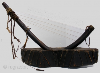 	
antique afghanistan Nuristan kohistan music instrument harp waj wuj                        