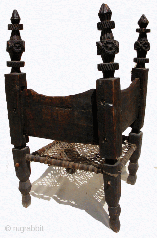 Antique Chiar stool from Kafiren Nuristan Afghanistan                          
