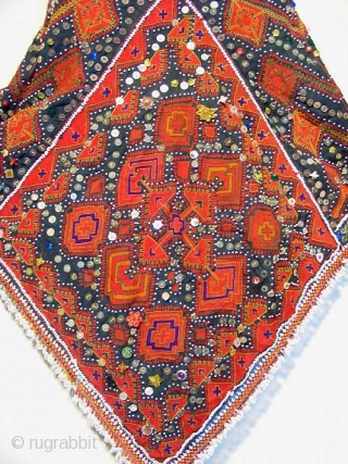 antique afghan Pakistan Silk Embroidered Girls headdress nuristan Swat valley No:B                      