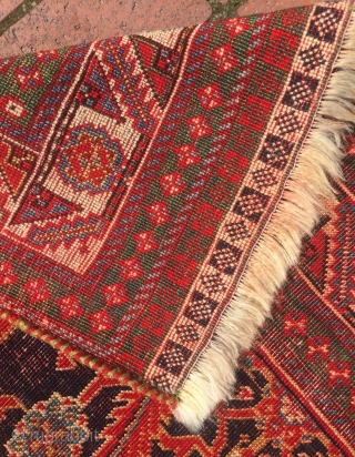 Circa 1920 Qashqai qashquli tribe low pile herati design 230 x 115 cm                    