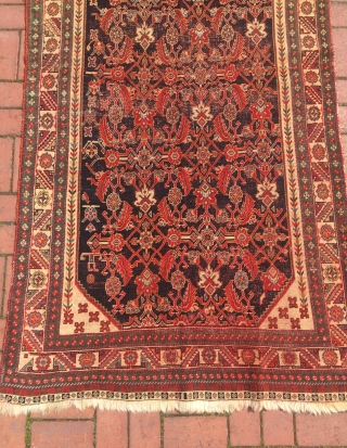 Circa 1920 Qashqai qashquli tribe low pile herati design 230 x 115 cm                    