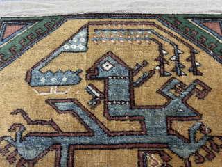 Dragon-Phoenix Fragment 
Size 60x65 cm 
The original of this carpet is currently in the Berlin Museum. Dragon-Phoenix carpet Turkey 15th-16th century.

Please send me directly mail. kirmenrugs@gmail.com or +90 543 735 2221  