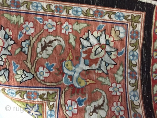 Hereke pure silk carpet 14x14 cm
Size:62x42 cm                          