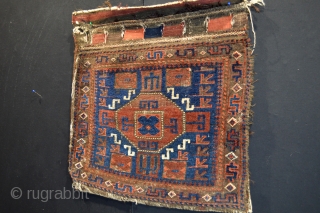 Rare type of Baluch Bagface end of 19th century. 100% tribal art.
coroded brown 100% natural colors.                 