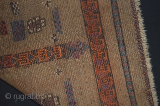 Beautiful small and Rare  Tribal Gabbeh prayer ,100% Camel wool incredible soft handling and some fuchisine color
Circa 1920's size approx 76 x 88 centimeters. 
       