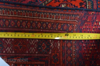 Designfull Antique Tekke Tribe  with Salor Guls big storagebagface 
end 19th century
151 x 88 centimeters                 