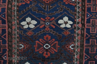 Beautiful antique baluch small rug coroded brown great age related 
All natural colors                    