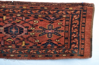 Un common type of  Antique Ersari Trapping with many silk highlights probably Dowry ( because the many silk ) beautiful colors and patern end 19th century or circa 1900's....



   