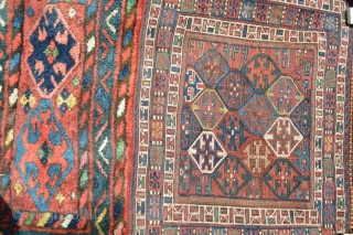 Colors for sale, Antique Luri Bahtiyar Bagfront with soumak weave.
Very good wool and design..                   