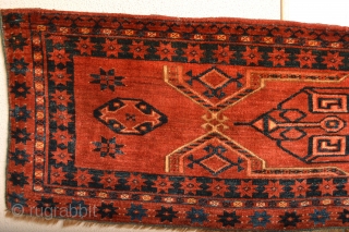 19th century Full pile! All natural colors Turkoman Ersari, Problay Kizilayak tribe.. Nice big size 177 x 45 centimeters Soft Lustrous Wool 
very good condition        