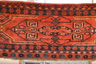 19th century Full pile! All natural colors Turkoman Ersari, Problay Kizilayak tribe.. Nice big size 177 x 45 centimeters Soft Lustrous Wool 
very good condition        