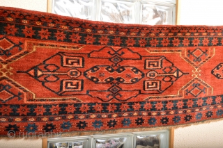 19th century Full pile! All natural colors Turkoman Ersari, Problay Kizilayak tribe.. Nice big size 177 x 45 centimeters Soft Lustrous Wool 
very good condition        