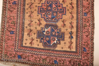 Circa 1900's Gulbenkian Baluch.. Camelground wool all natural colors 

                       