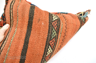 Beautiful Antique Senjabi / Jaff Kurd bag filled as a cushion size about 65 x 65 cm 
Good pile with all natural colours… as found and is      