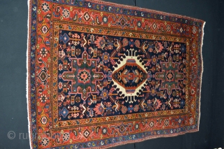 This Northwest Persian Rug is made by Karacha (Karadja) Area.First quart 20th century(1900-1925) Very Good Qualty wool, 100% Natural Colors Good pile some area littlebit lower. Size 198 x 141 centimeters. Very  ...