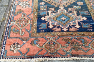 Very decorative end of 19th century or circa 1900 Karadja Heriz region small rug size 108x129 centimeters.

Check other items,              