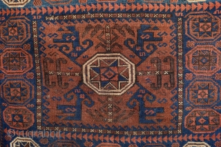 beautiful late 19th century Baluch Bagface 
size 83 x 74 centimeters                      