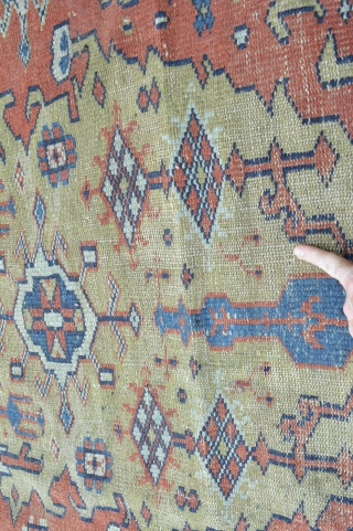 Wonderful and rare oversized West Anatolian wool on wool foundation antique rug made around 1890-1910 period 
Some spots of wear and slightly wear area due his age complete untouched condition Beautiful colours  ...