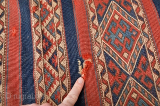 Beautiful and colorful Antique West Anatolian Chuval Bergama Area  
( big Bag )No Repairs as found                