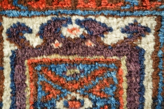 Gorgeous Antique Full pile and Meaty Kurdish Bagface with beautiful purple in the center aprox size 62 x 59 centimeters             