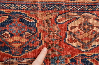 Beautiful  19th century Tribal Afshar Bagface as found very decorative and original without repairs..size 67 x 76 centimeters without back 
withback 134 x 76 cm       