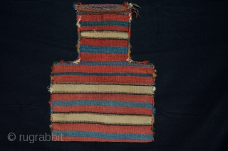 Colorful 19th century Small Afshar Saltbag ( namakhdan ).... All natural colors approx size 39x30 x Neck 20 cm              