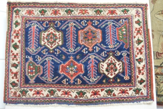 Beautiful antique Full pile Afshar bag face  circa 1900                       