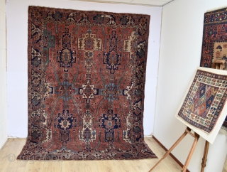 We try to classify this antique rug but unfortunately we can't
it is Beautifully designed 100% wool foundation  circa 1900's Soft meaty tuch
mostly full pile some spots lower area's symmetrical and mostly  ...