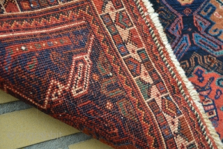 Very Colorful Antique Afshar Bagface good pile and good wool.
one litle mothbite rest in very good condition,
Just for afshar lovers. Size 85 x 85 centimeters,        