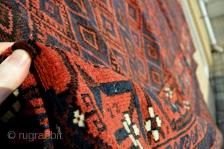 Very nice Antique Baluch from circa 1880.
100% Natural colors 100% Soft and Shiny Wool 
                  