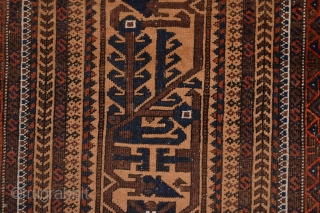 Beautiful Antique  Camelground Baluch small tent rug  circa 1900's 
Very nice kind of a Tree of life patern  size aproximately 126 x 76 cm
need a little wash it is  ...