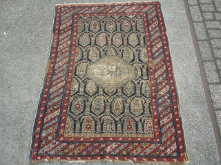 Beautyfull Antique Shirvan from the end of 19 th century.
Evenly low pile some places worn. but still good for decoration.
The colors are 100% natural dyed. Good Drawning and colors.
Size 143 x 99  ...