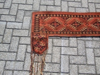 Ersari ? Kapunuk in good condition for his age
natural dyed see pictures
complete 139 x 065 cm                 