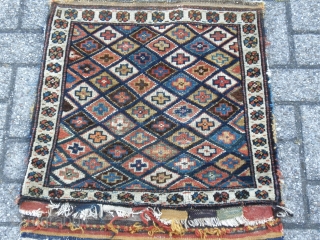 Antique Nice Shasevan piled bagface. Original kilim back. Good colors and wool.                     