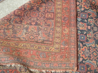 Kurdish Rug ,1900-1920 Steady worn and exxcelent collors,
Size 132 x 234 cm                     